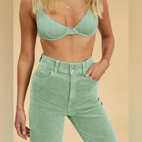 Billabong x The Salty Blonde Mint Corduroy Pants - Picture 4 of 5